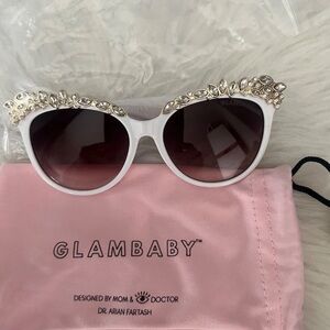 White Embellished Sunglasses